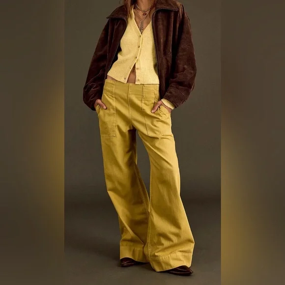 NWOT We The Free Breezy Denim Pull-On Jeans in Antelop size S - Picture 2 of 6